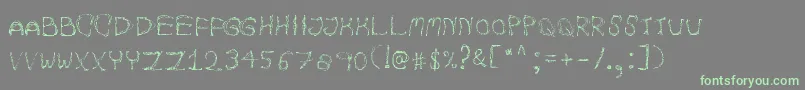 AutumnpixelsRegular Font – Green Fonts on Gray Background