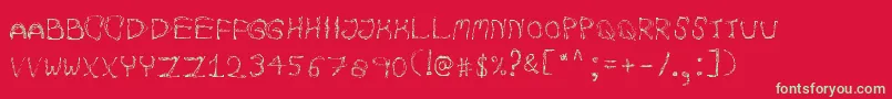 AutumnpixelsRegular Font – Green Fonts on Red Background