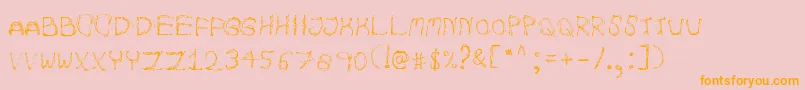AutumnpixelsRegular Font – Orange Fonts on Pink Background