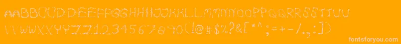 AutumnpixelsRegular Font – Pink Fonts on Orange Background