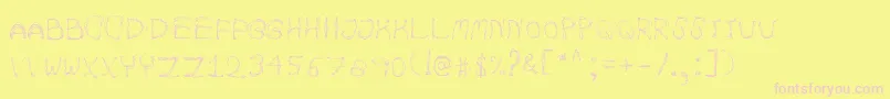 AutumnpixelsRegular Font – Pink Fonts on Yellow Background