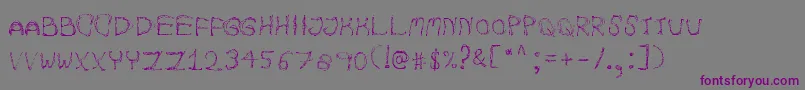 AutumnpixelsRegular Font – Purple Fonts on Gray Background