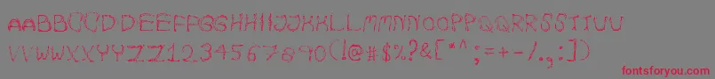 AutumnpixelsRegular Font – Red Fonts on Gray Background