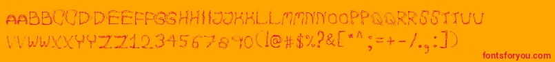 Police AutumnpixelsRegular – polices rouges sur fond orange