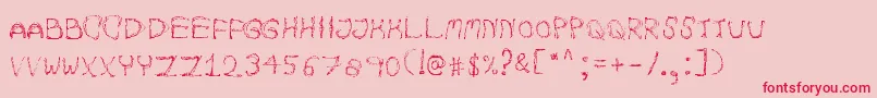 AutumnpixelsRegular Font – Red Fonts on Pink Background