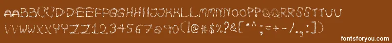 AutumnpixelsRegular Font – White Fonts on Brown Background