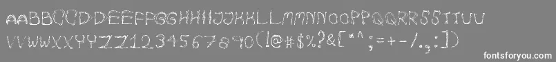 AutumnpixelsRegular Font – White Fonts on Gray Background