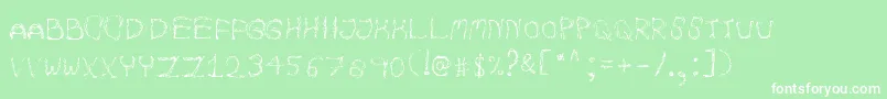 AutumnpixelsRegular Font – White Fonts on Green Background