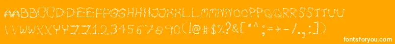 AutumnpixelsRegular Font – White Fonts on Orange Background