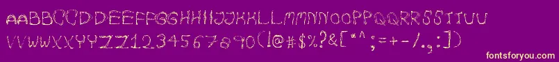 AutumnpixelsRegular Font – Yellow Fonts on Purple Background
