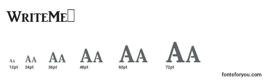 Размеры шрифта WriteMe1