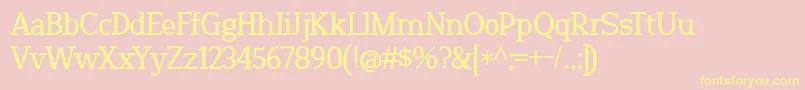 TinuР№Road Font – Yellow Fonts on Pink Background