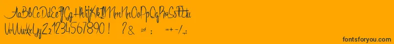 Anacondas Font – Black Fonts on Orange Background