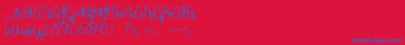 Anacondas Font – Blue Fonts on Red Background