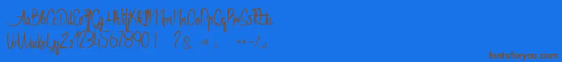 Anacondas Font – Brown Fonts on Blue Background