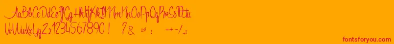 Anacondas Font – Red Fonts on Orange Background
