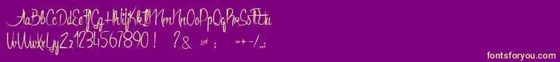 Подробнее о шрифте Anacondas Шрифт Anacondas – жёлтые шрифты на фиолетовом фоне