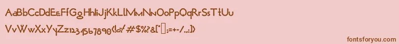 fuente Opticonloose – Fuentes Marrones Sobre Fondo Rosa