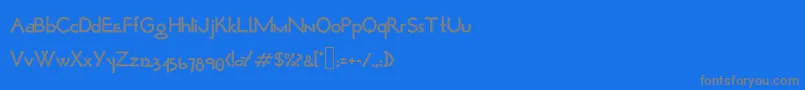 Шрифт Opticonloose – серые шрифты на синем фоне
