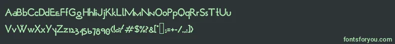 Opticonloose-Schriftart – Grüne Schriften auf schwarzem Hintergrund