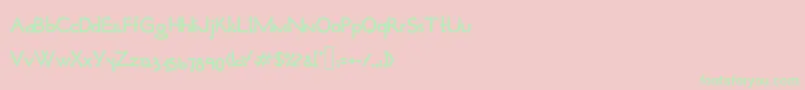 Opticonloose-Schriftart – Grüne Schriften auf rosa Hintergrund