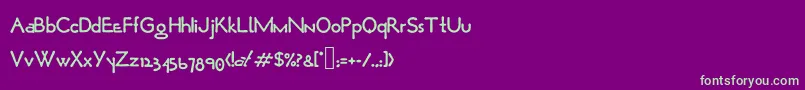 Шрифт Opticonloose – зелёные шрифты на фиолетовом фоне