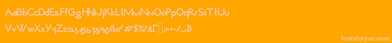 Opticonloose Font – Pink Fonts on Orange Background