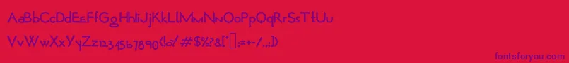 Opticonloose Font – Purple Fonts on Red Background