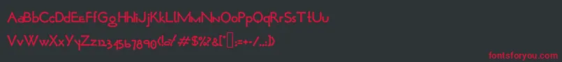 Opticonloose Font – Red Fonts on Black Background