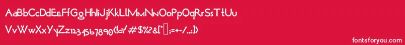 Opticonloose Font – White Fonts on Red Background