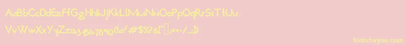 Opticonloose Font – Yellow Fonts on Pink Background