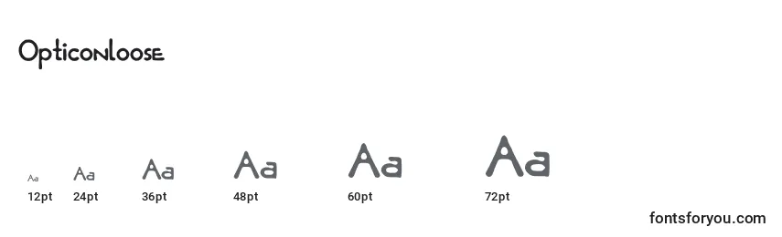 Opticonloose Font Sizes