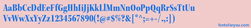 KeplerstdBlackcnsubh Font – Blue Fonts on Pink Background