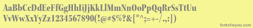 KeplerstdBlackcnsubh Font – Gray Fonts on Yellow Background