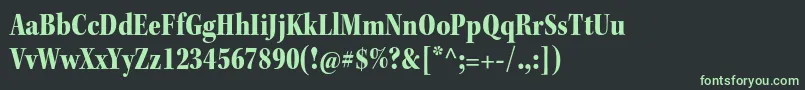 KeplerstdBlackcnsubh Font – Green Fonts on Black Background