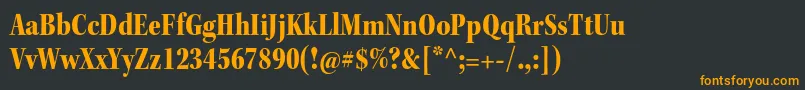 KeplerstdBlackcnsubh Font – Orange Fonts on Black Background
