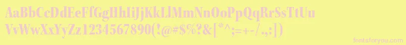 KeplerstdBlackcnsubh Font – Pink Fonts on Yellow Background