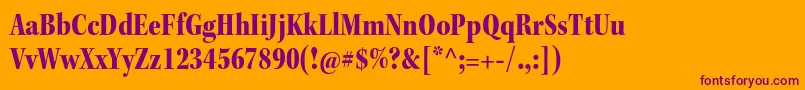 KeplerstdBlackcnsubh Font – Purple Fonts on Orange Background