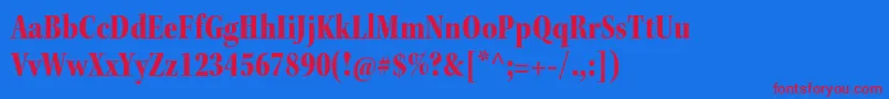 KeplerstdBlackcnsubh Font – Red Fonts on Blue Background