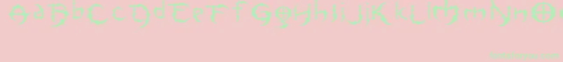 MeguidoJed Font – Green Fonts on Pink Background