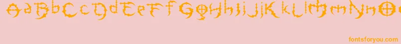 MeguidoJed Font – Orange Fonts on Pink Background