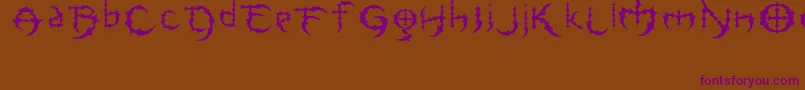 MeguidoJed Font – Purple Fonts on Brown Background