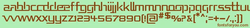 Republika Font – Brown Fonts on Green Background