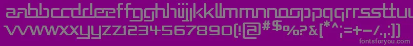 フォントRepublika – 紫の背景に灰色の文字