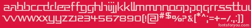 Republika Font – Pink Fonts on Red Background