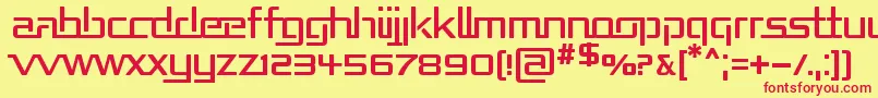 Czcionka Republika – czerwone czcionki na żółtym tle