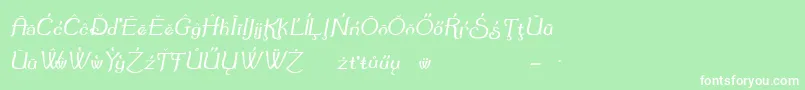 SummertimeExtraOblique Font – White Fonts on Green Background