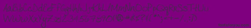 フォントVtcJoelenehandRegular – 紫の背景に黒い文字