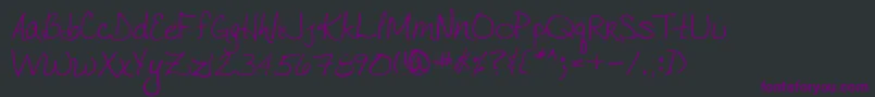 VtcJoelenehandRegular Font – Purple Fonts on Black Background