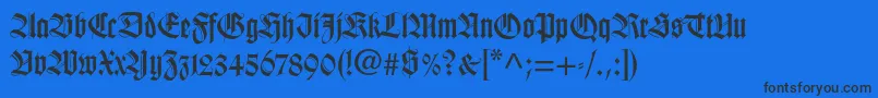 Wilhelmklingsporgotltstd Font – Black Fonts on Blue Background